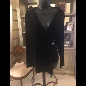 Black velvet top by The Limited